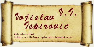 Vojislav Ispirović vizit kartica